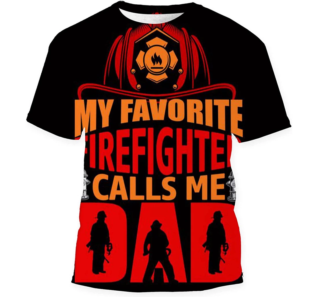 Firefighter Father Format That - 3D Printed T-shirt, Long Sleeves Shirt