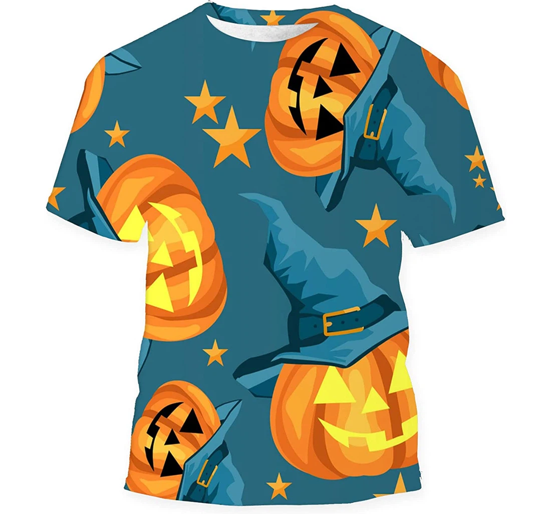 Halloween Cute Pumpkin Witches - 3D Printed T-shirt, Long Sleeves Shirt