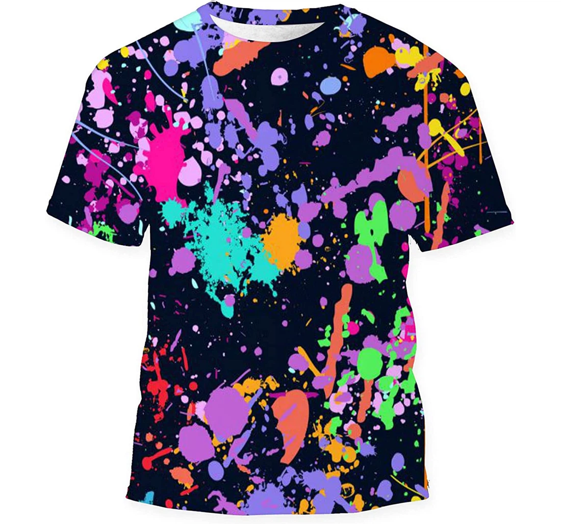 Abstract Color Splash No - 3D Printed T-shirt, Long Sleeves Shirt