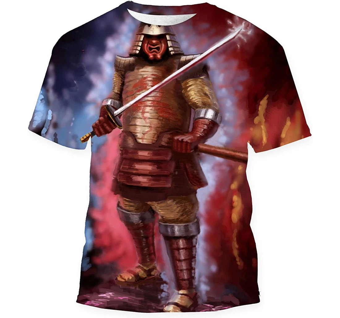 Samurai - 3D Printed T-shirt, Long Sleeves Shirt