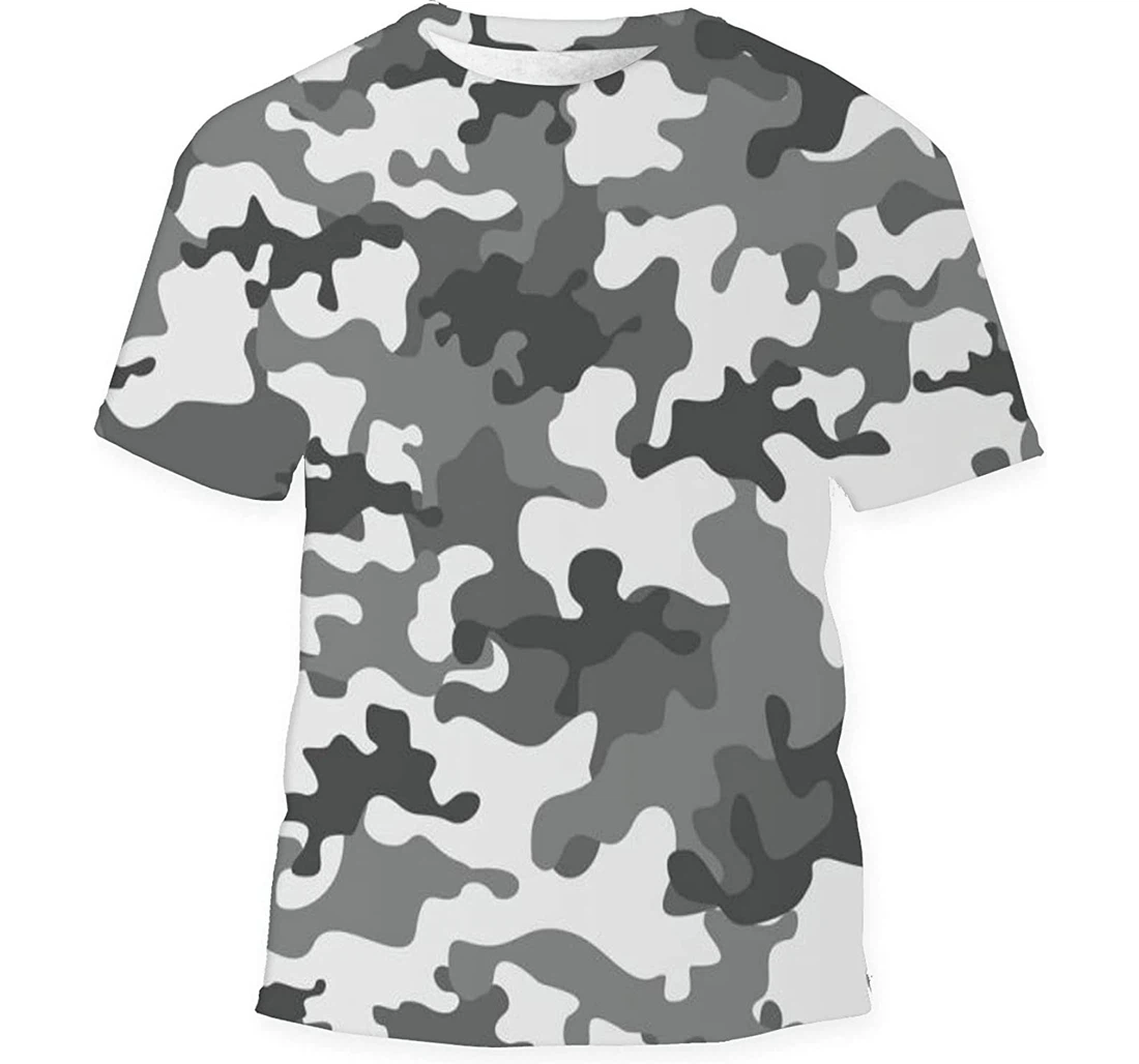 Camouflage Army Background - 3D Printed T-shirt, Long Sleeves Shirt