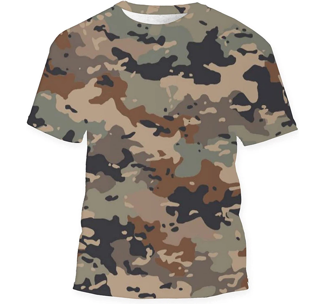 Camouflage Seven Colors Natural - 3D Printed T-shirt, Long Sleeves Shirt