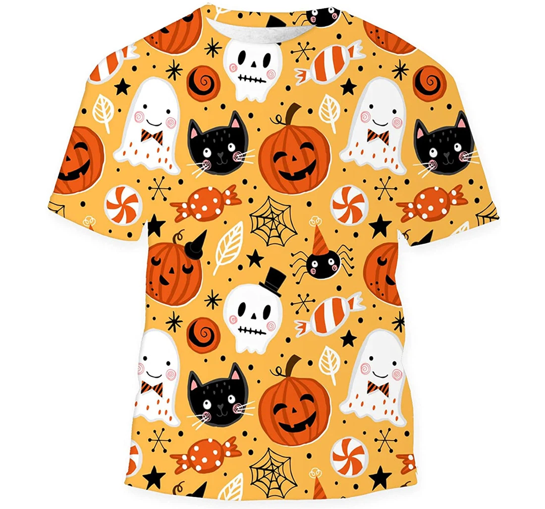 Halloween Holiday Background Hand - 3D Printed T-shirt, Long Sleeves Shirt