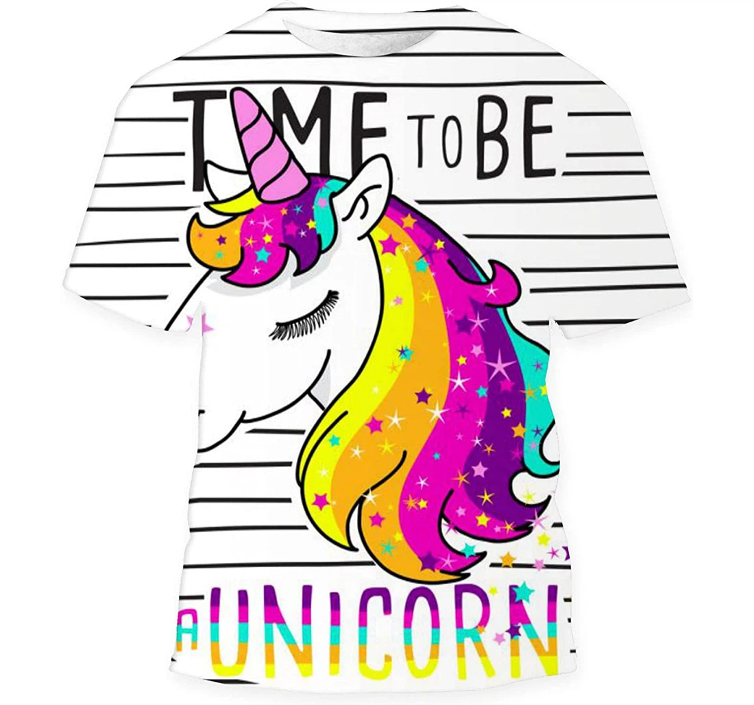 Cute Magical Unicornsweet Graphics Tshirts - 3D Printed T-shirt, Long Sleeves Shirt