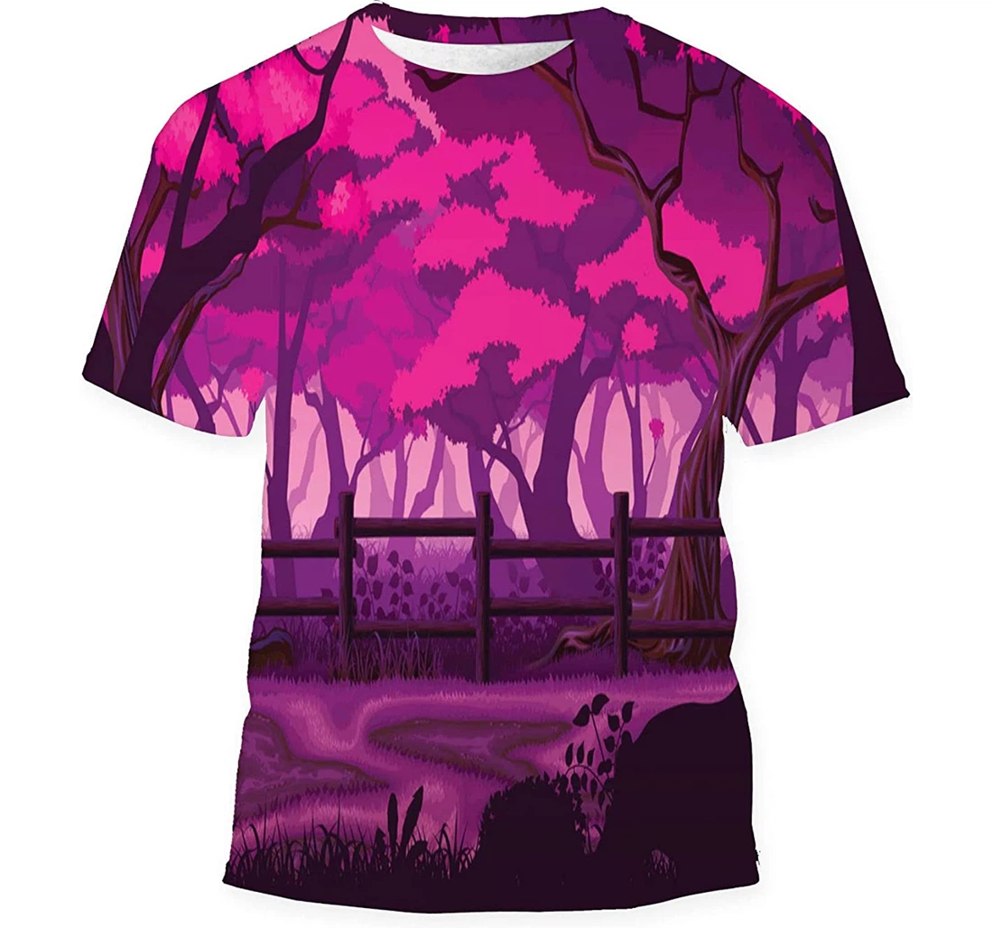 Horizontal Background Landscape - 3D Printed T-shirt, Long Sleeves Shirt