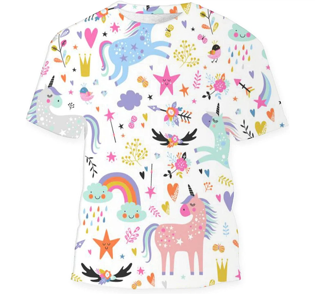 Unicorns - 3D Printed T-shirt, Long Sleeves Shirt