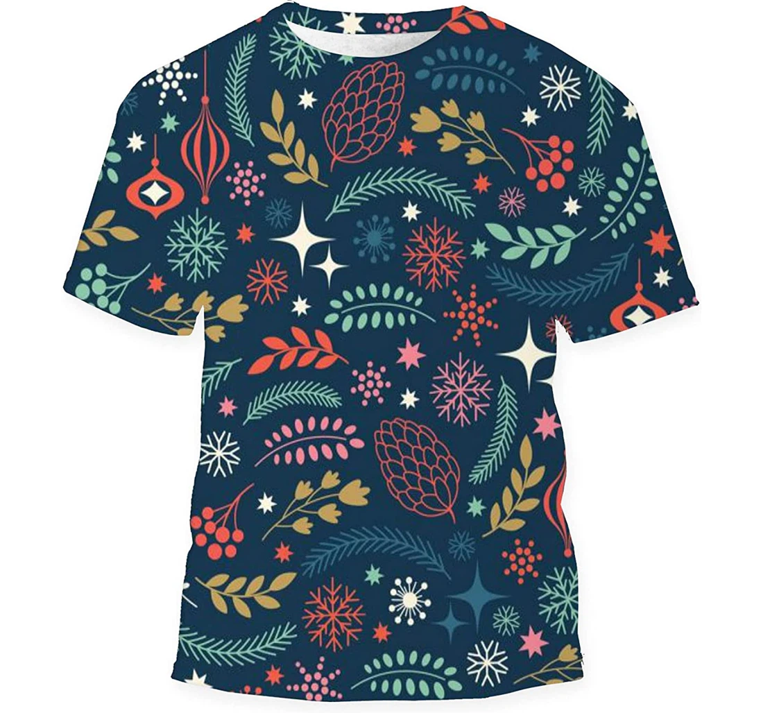 Christmas Background - 3D Printed T-shirt, Long Sleeves Shirt