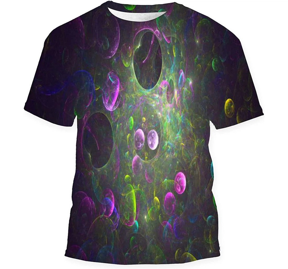 Rendering Abstract Fractal Light Background - 3D Printed T-shirt, Long Sleeves Shirt