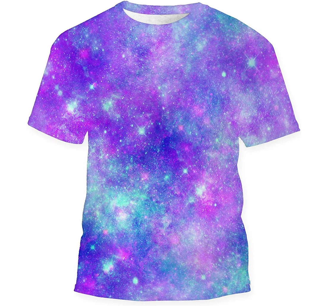 Pretty Galaxy Universe - 3D Printed T-shirt, Long Sleeves Shirt