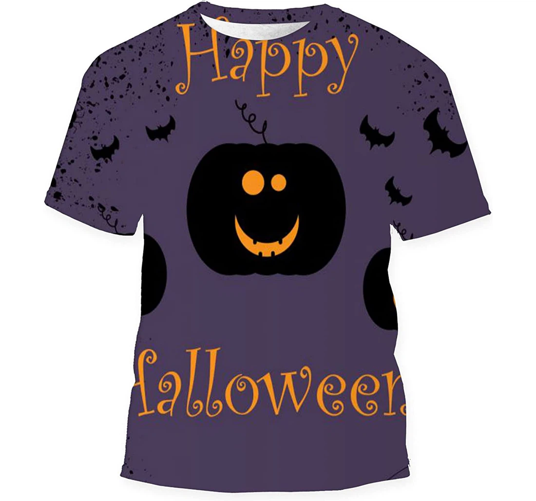 Halloween Background Dark Design - 3D Printed T-shirt, Long Sleeves Shirt