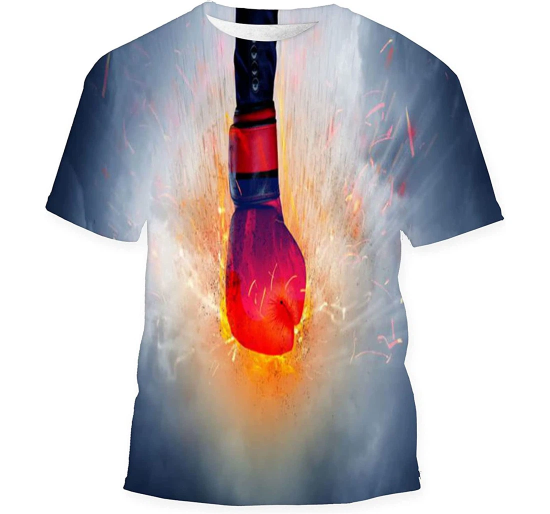 Hand Hits Strongly Makes Fire Beam - 3D Printed T-shirt, Long Sleeves Shirt