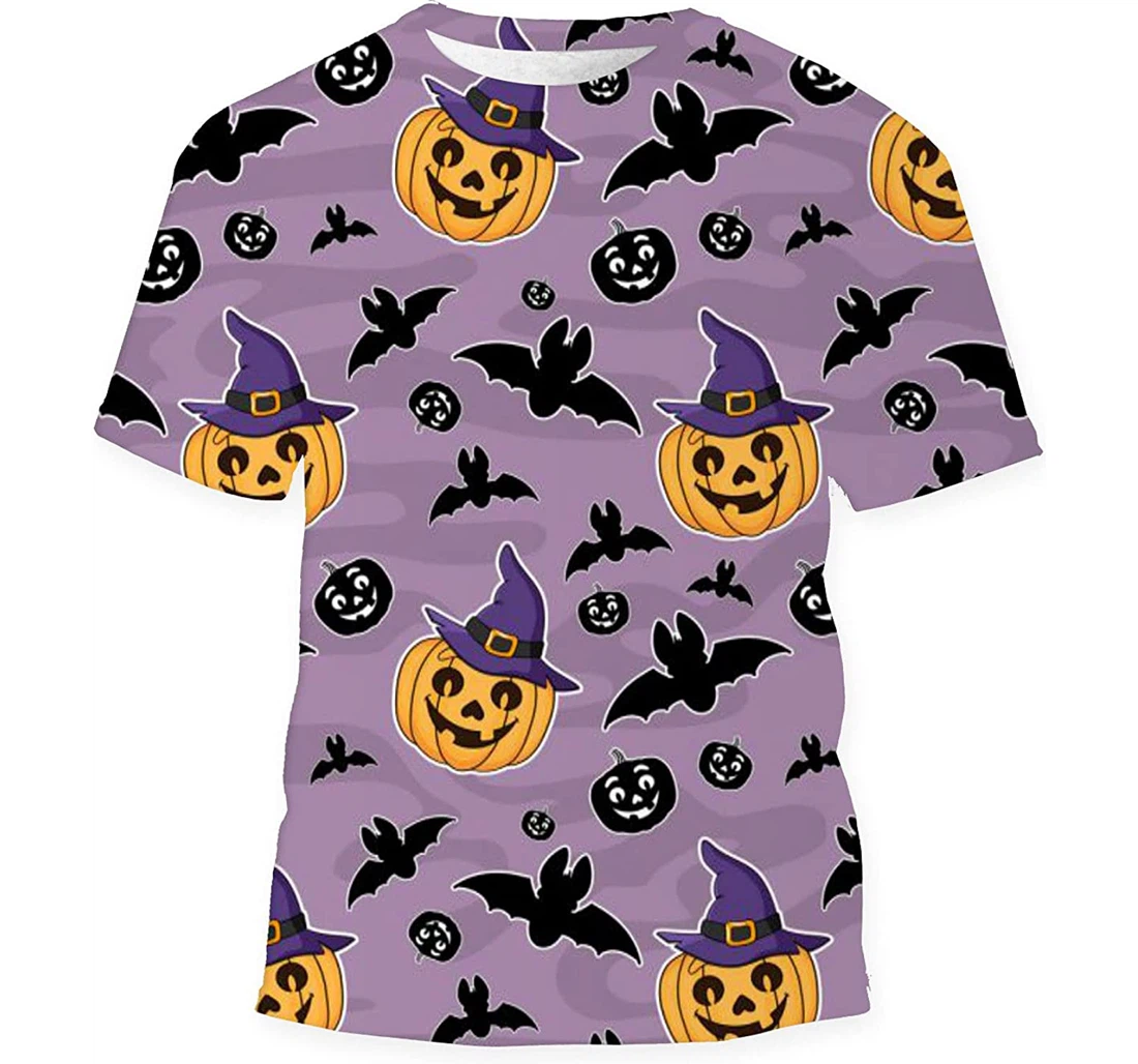 Pumpkins Halloween Vedma Hats - 3D Printed T-shirt, Long Sleeves Shirt