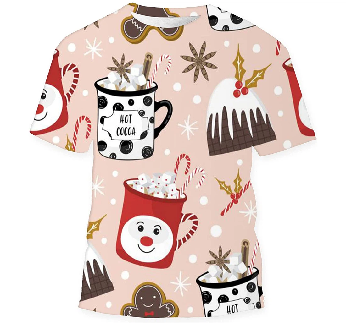 Christmas Gingerbread Man Candy Mug - 3D Printed T-shirt, Long Sleeves Shirt