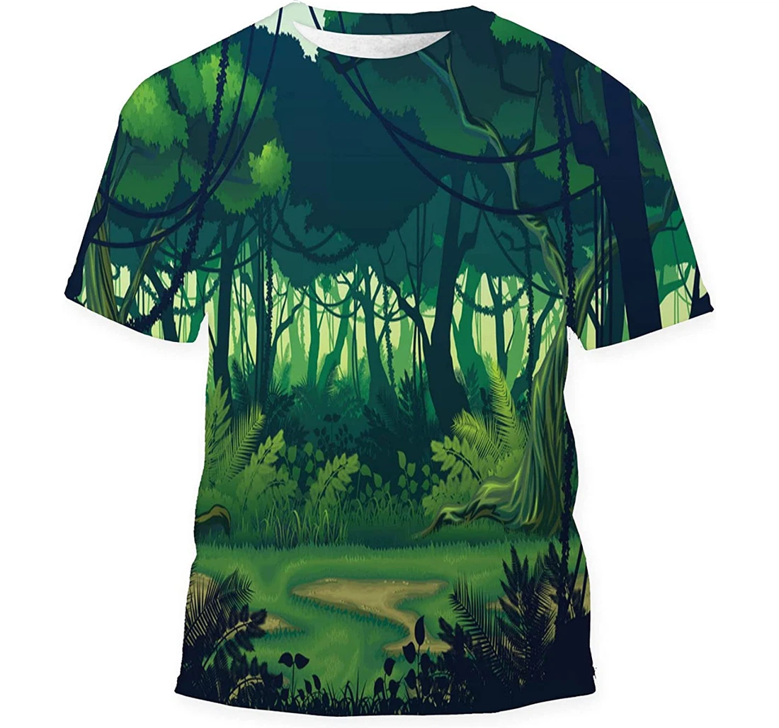 Horizontal Background Landscape - 3D Printed T-shirt, Long Sleeves Shirt