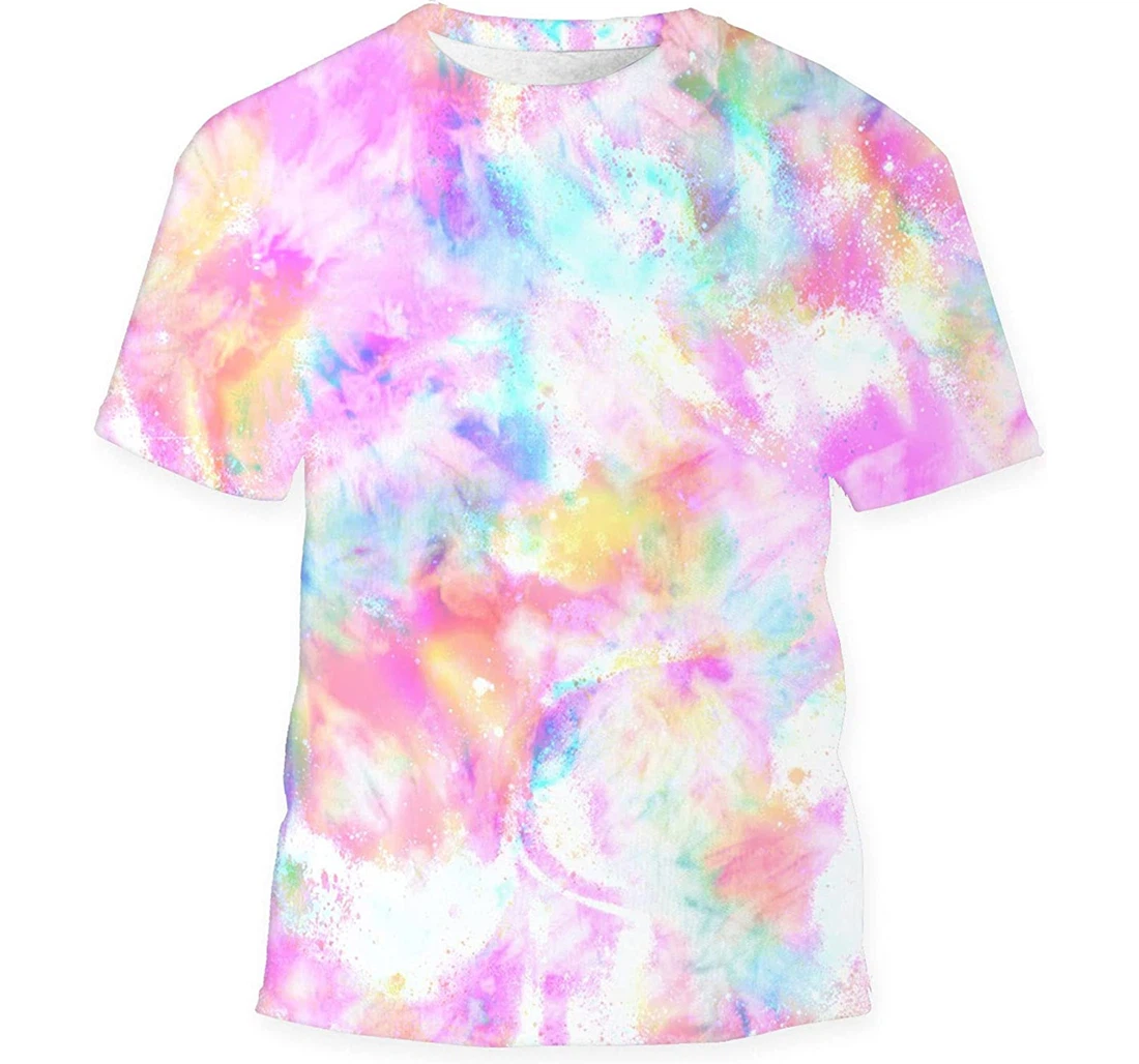 Kaleidoscope Tie Dye - 3D Printed T-shirt, Long Sleeves Shirt