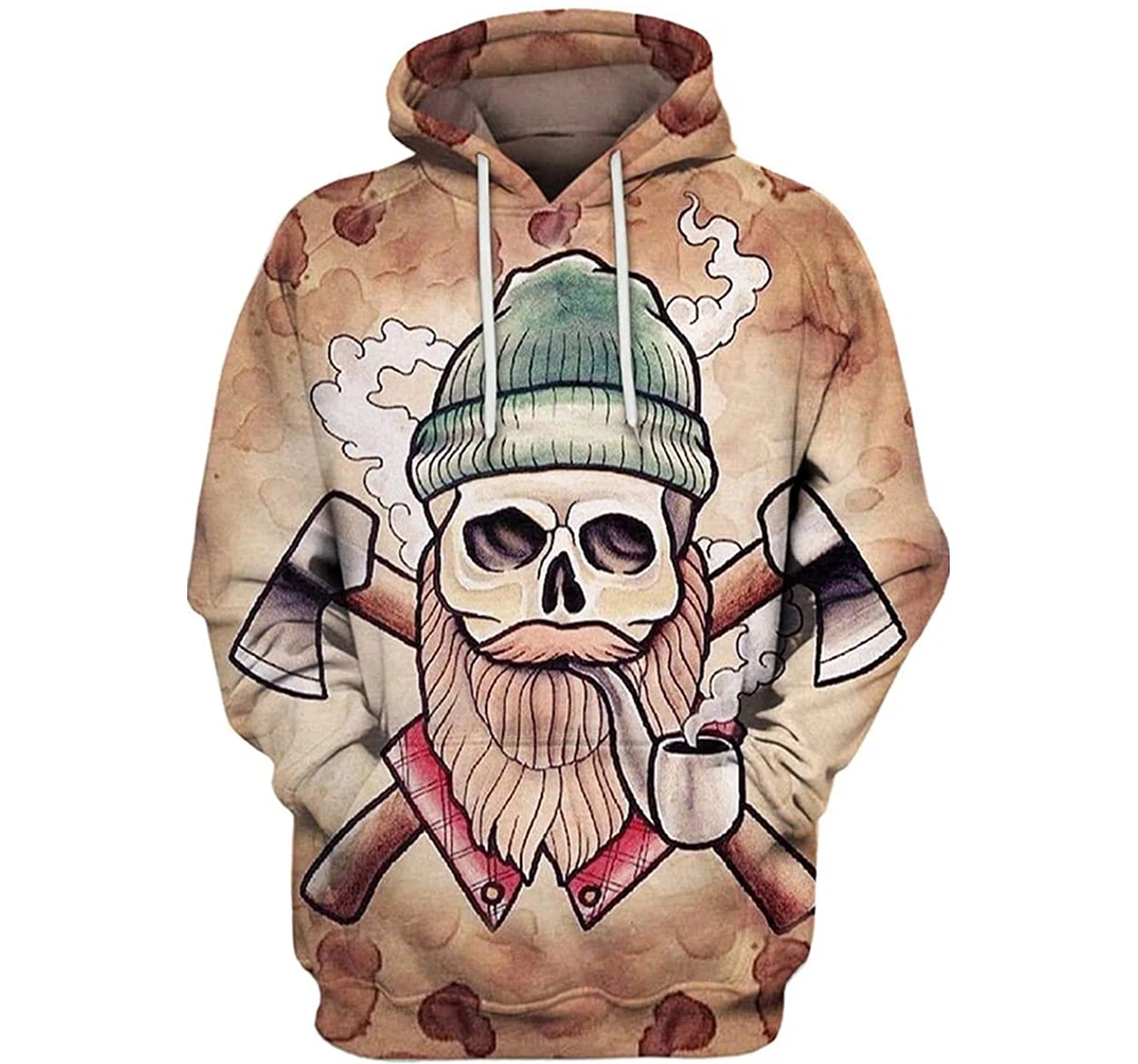 Logger Lumberjack - 3D Printed Pullover Hoodie