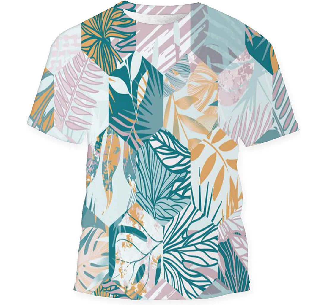 Tropical Leaves - 3D Printed T-shirt, Long Sleeves Shirt