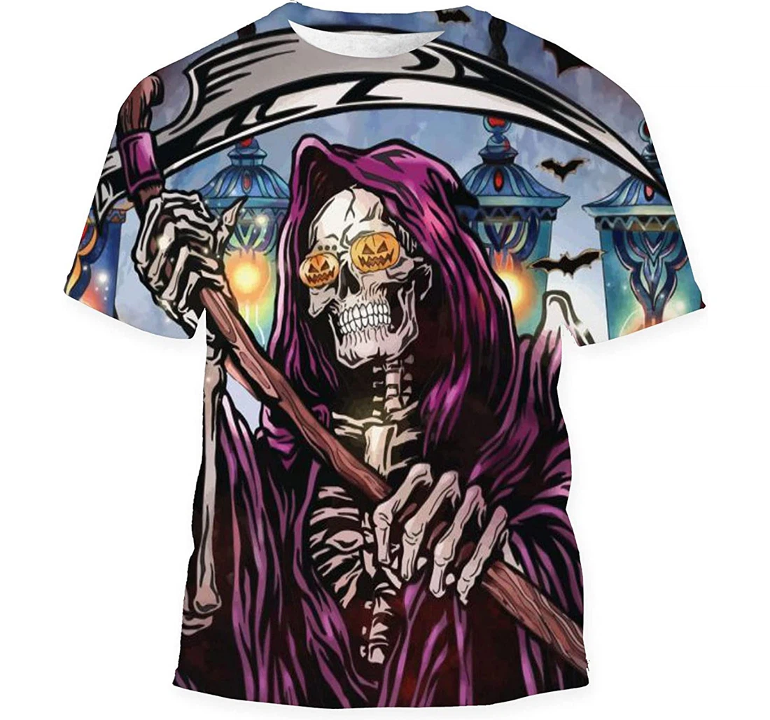 Skeleton Holding Weapon - 3D Printed T-shirt, Long Sleeves Shirt