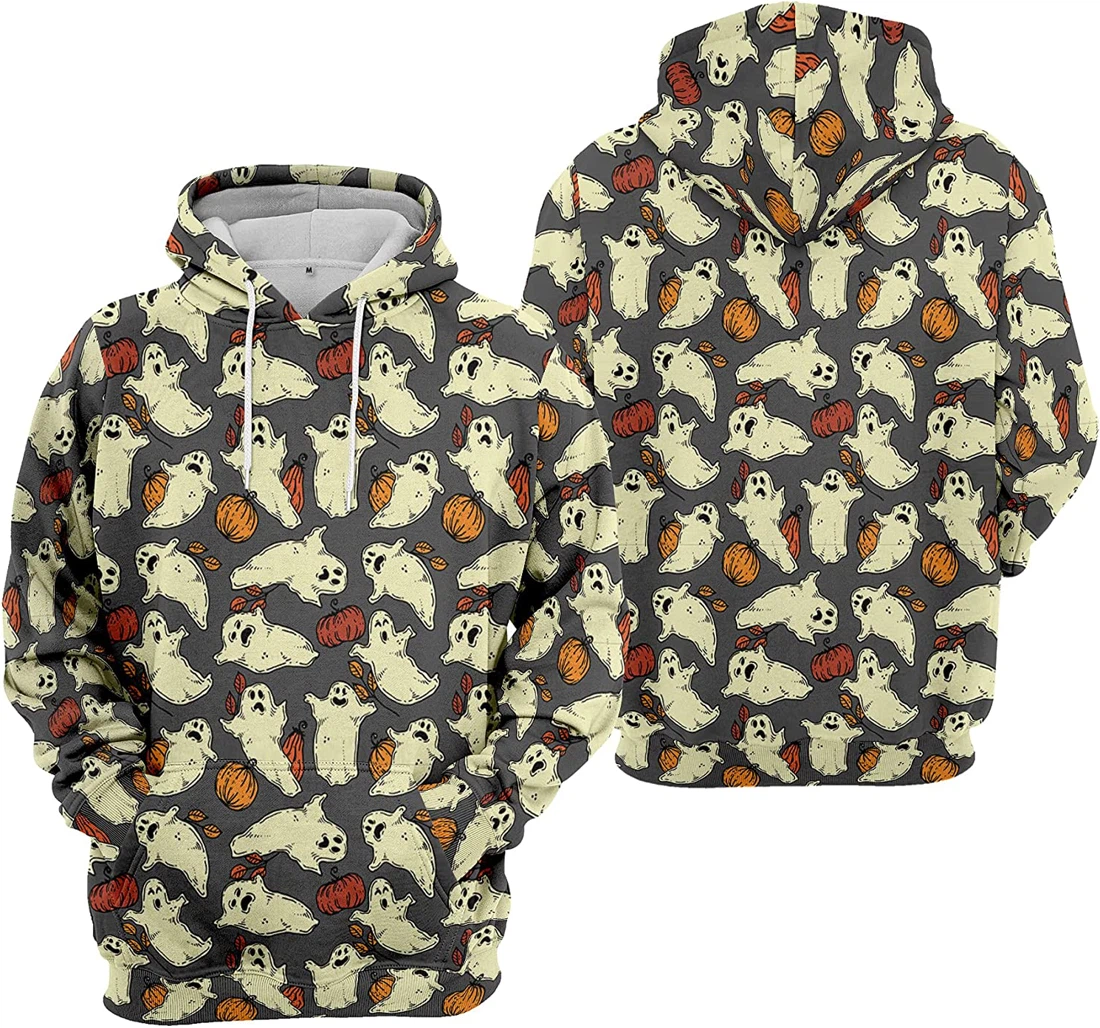 Spider Seamless Pattern Halloween - 3D Printed Pullover Hoodie