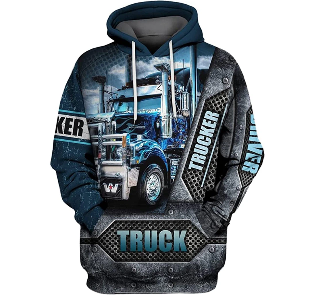 Trucker Metal - 3D Printed Pullover Hoodie