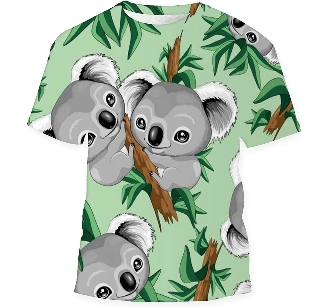 Koala Cute Baby Repeat - 3D Printed T-shirt, Long Sleeves Shirt