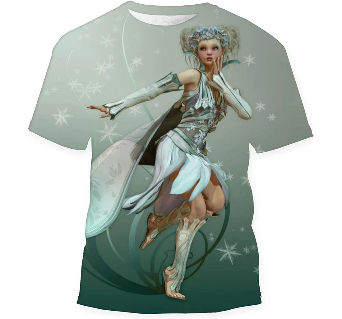 Snowflake Pixie - 3D Printed T-shirt, Long Sleeves Shirt