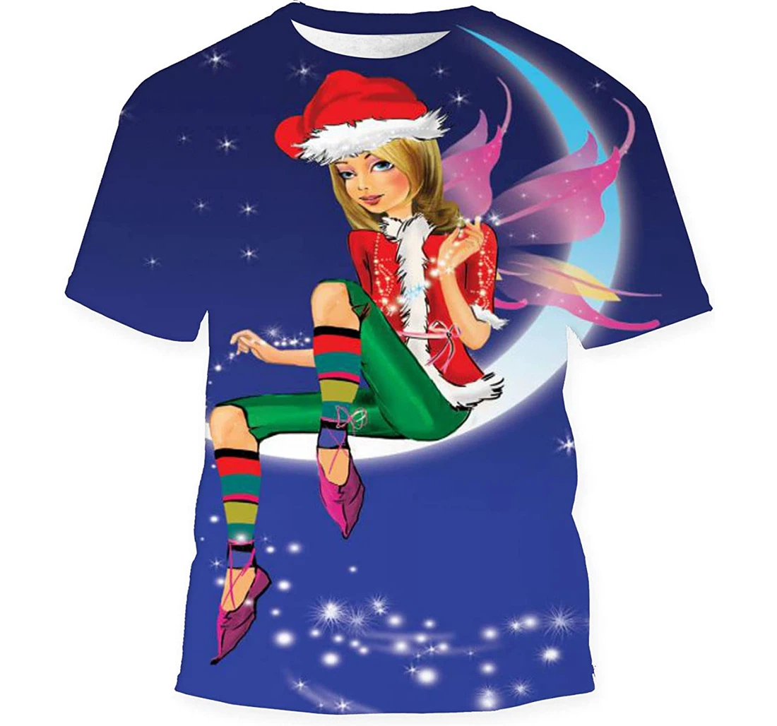 Fairy Christmas Elf - 3D Printed T-shirt, Long Sleeves Shirt