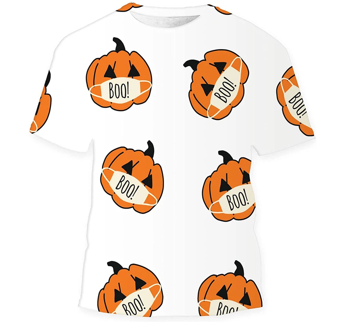 Halloween Pumpkin - 3D Printed T-shirt, Long Sleeves Shirt