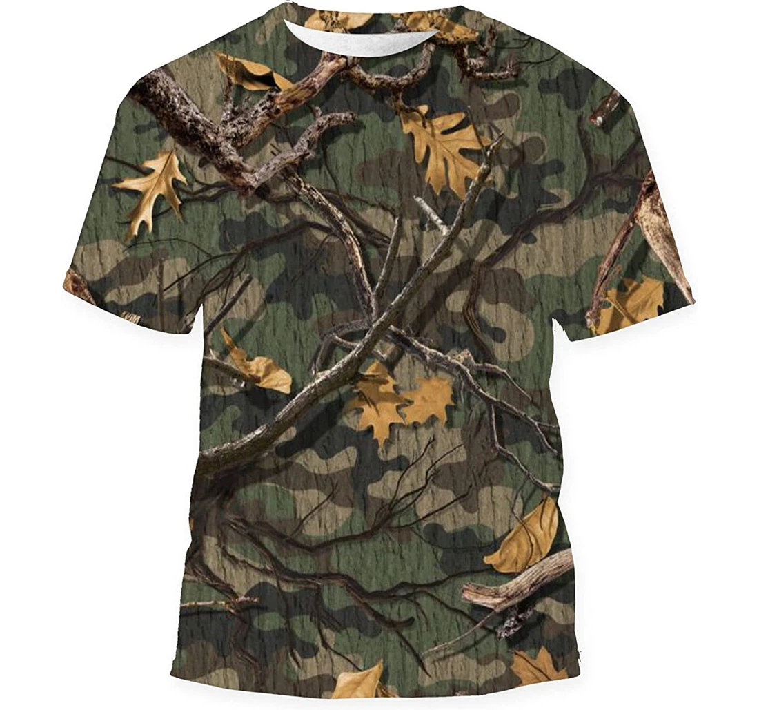 Classic Woods Camouflage - 3D Printed T-shirt, Long Sleeves Shirt