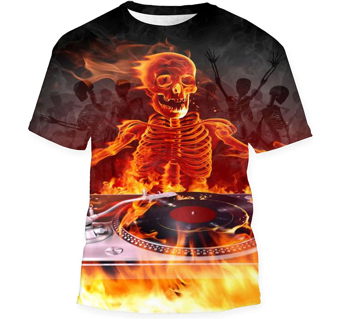 Fire Dj - 3D Printed T-shirt, Long Sleeves Shirt