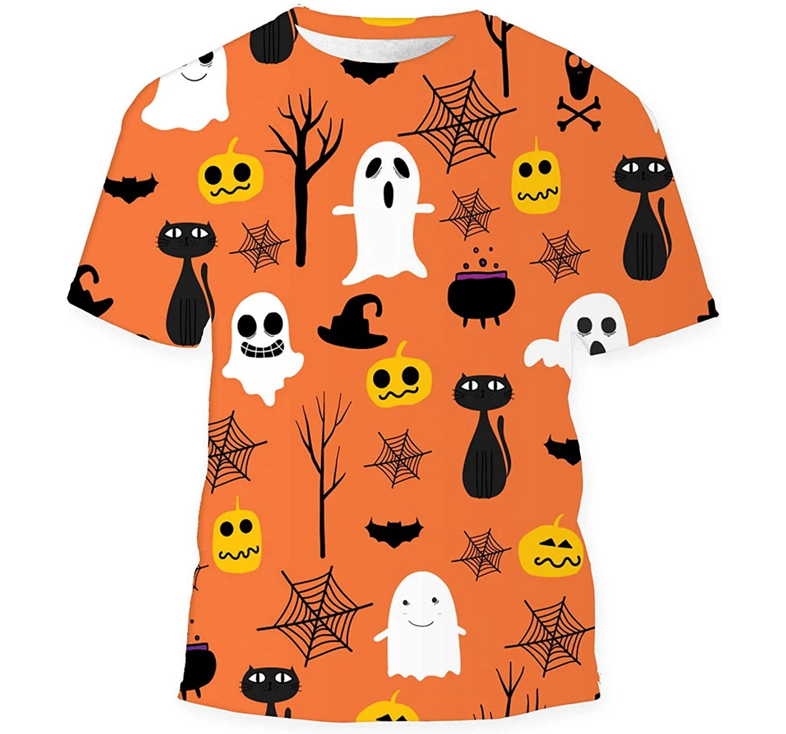 Halloween Background - 3D Printed T-shirt, Long Sleeves Shirt