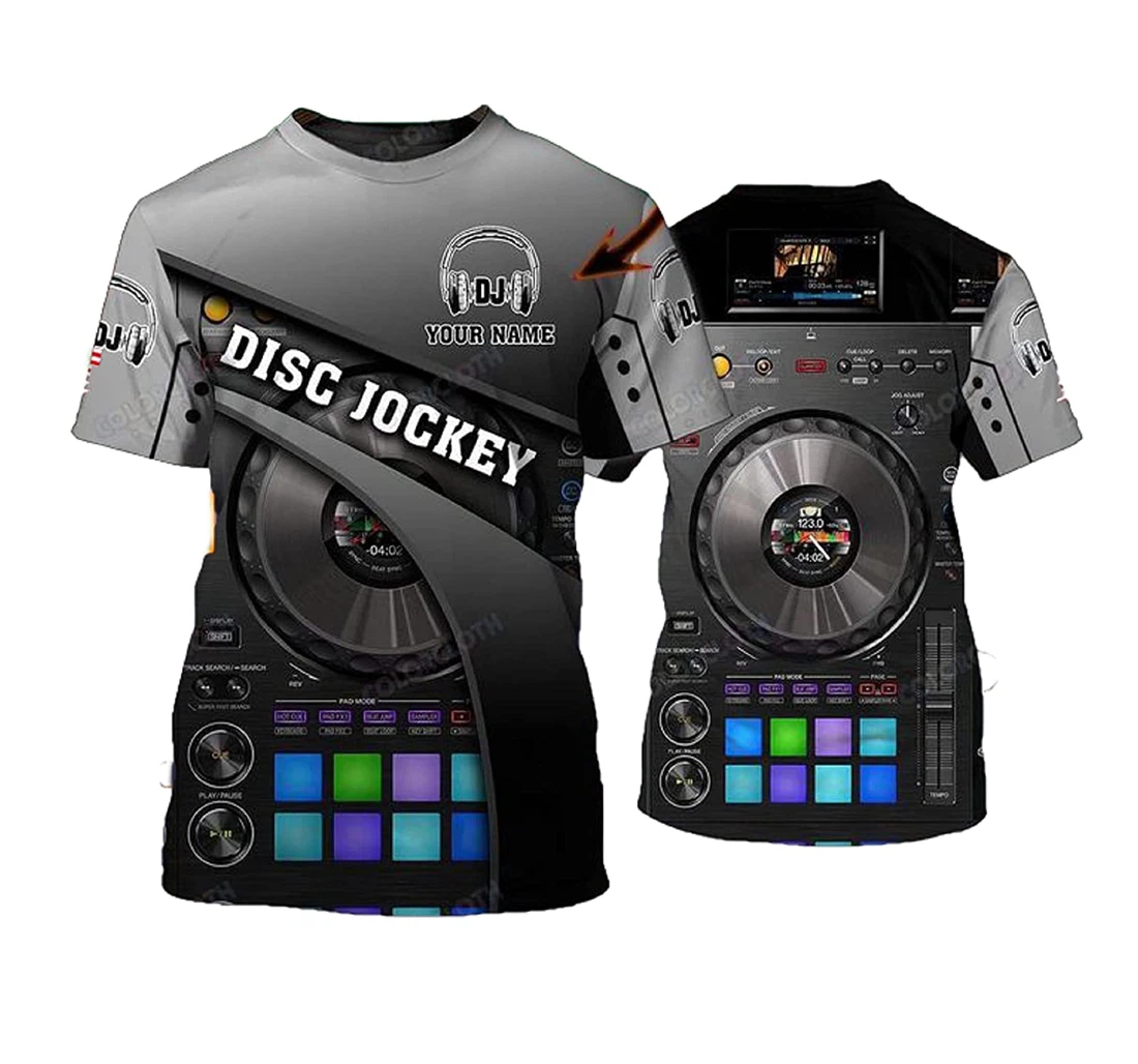 Personalized Dj Music Disc Jockey Shirts Music Lover - 3D Printed T-shirt