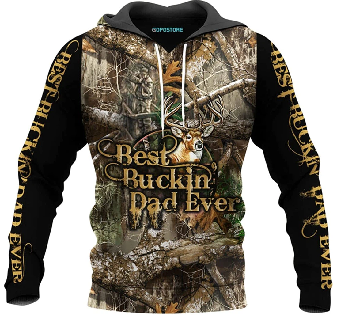 Best Buckin’ Dad Ever Shirts Fleece Short - 3D Printed Pullover Hoodie