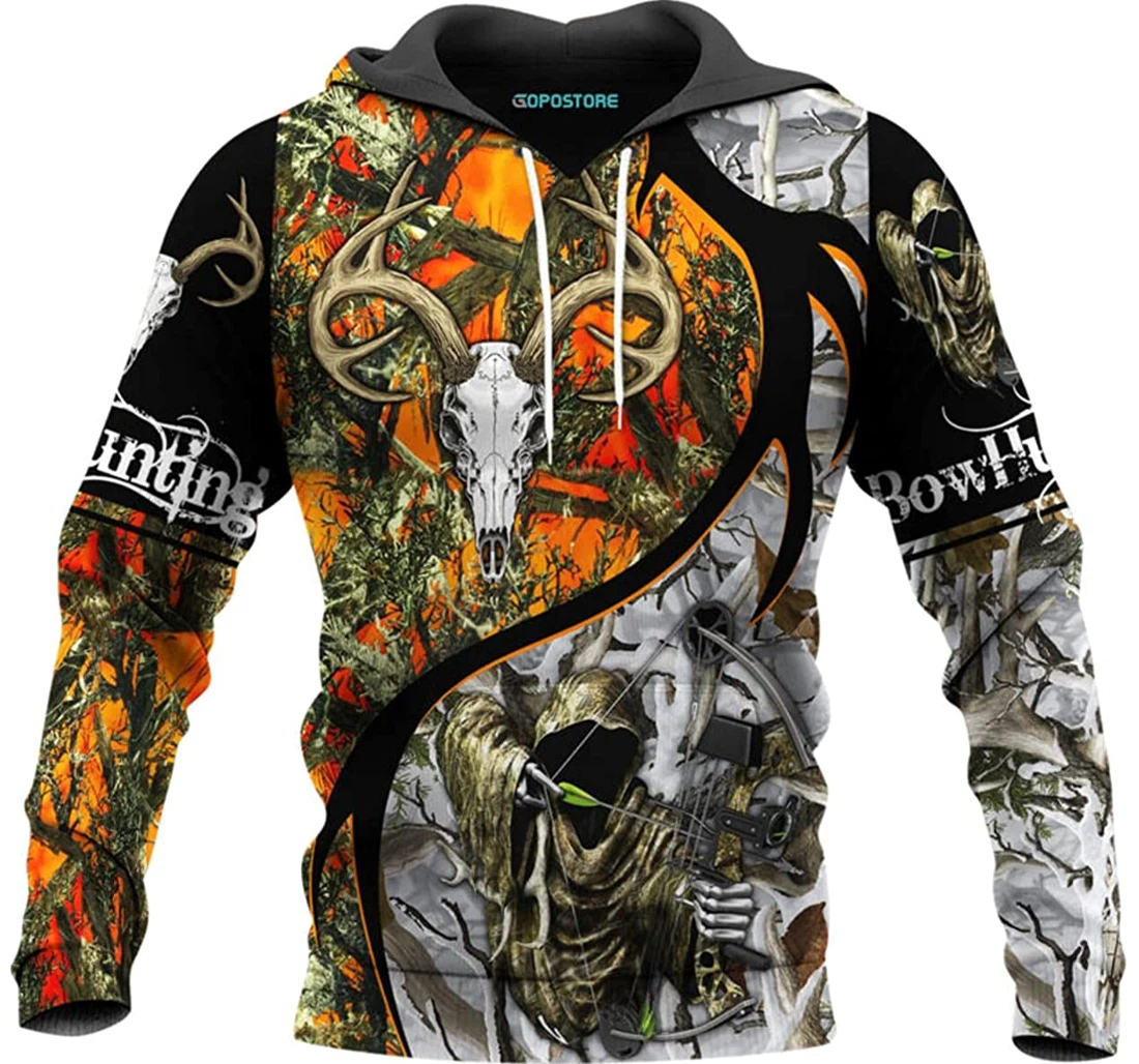 Bow Hunting Shirts Fleece Short - 3D Printed Pullover Hoodie