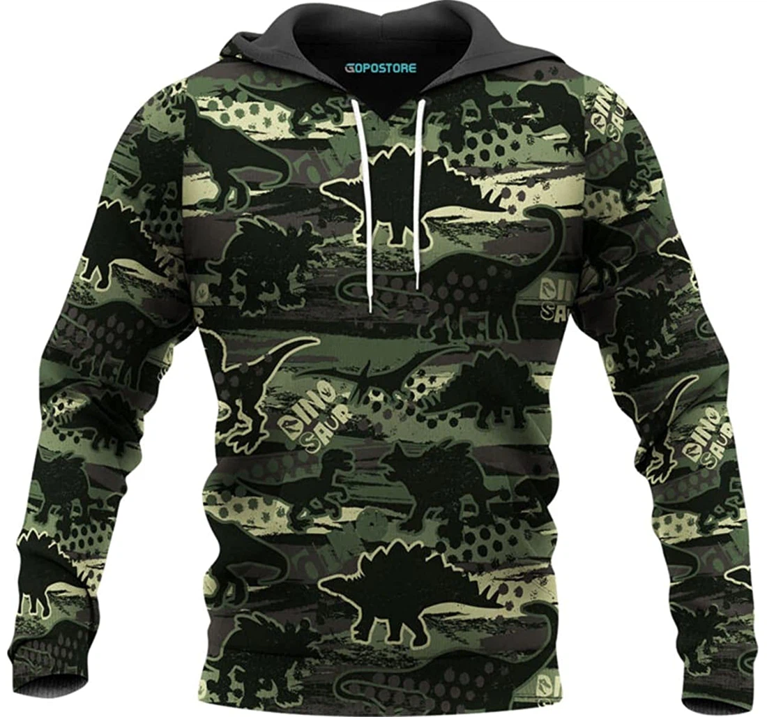 Dinosaur Shirts Fleece Short - 3D Printed Pullover Hoodie