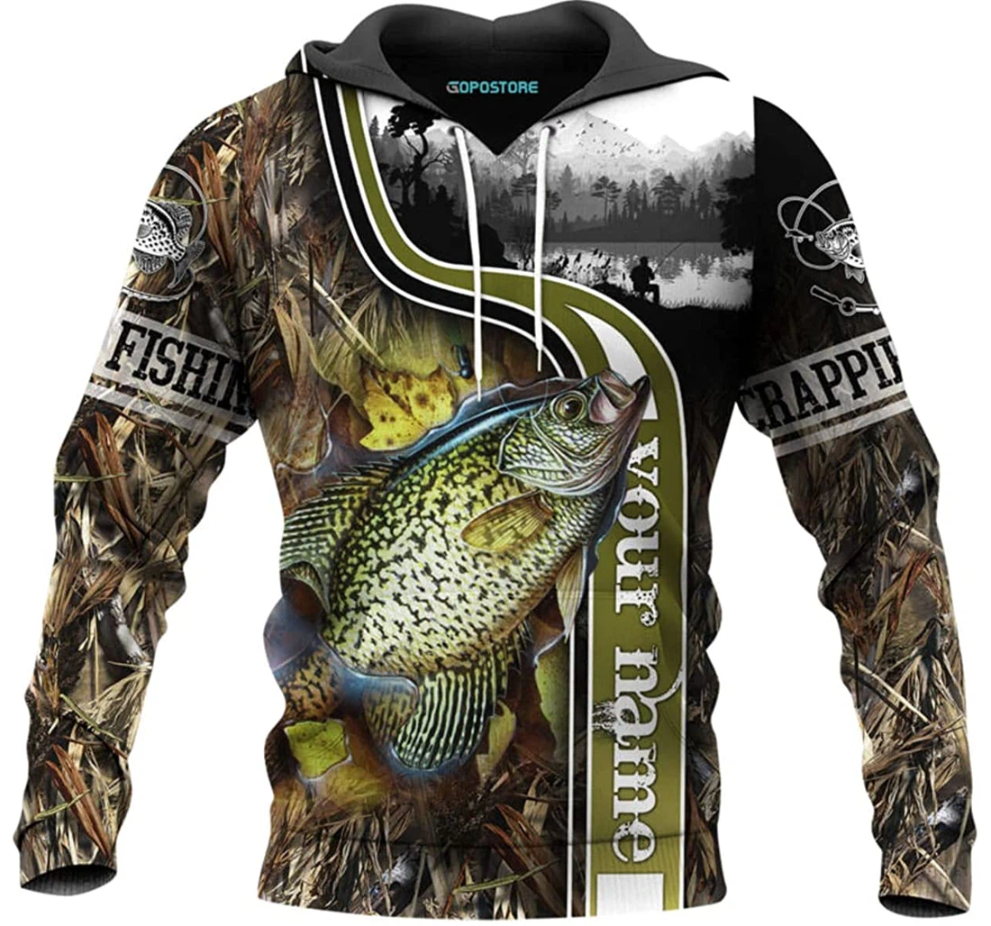 Love Crappie Fishing Shirts Fleece Short - 3D Printed Pullover Hoodie