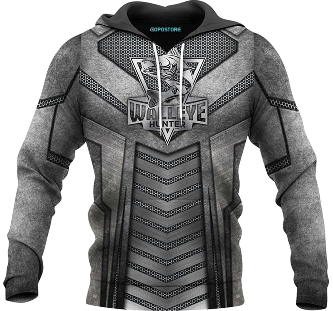 Metal Fishing Shirts Fleece Short - 3D Printed Pullover Hoodie