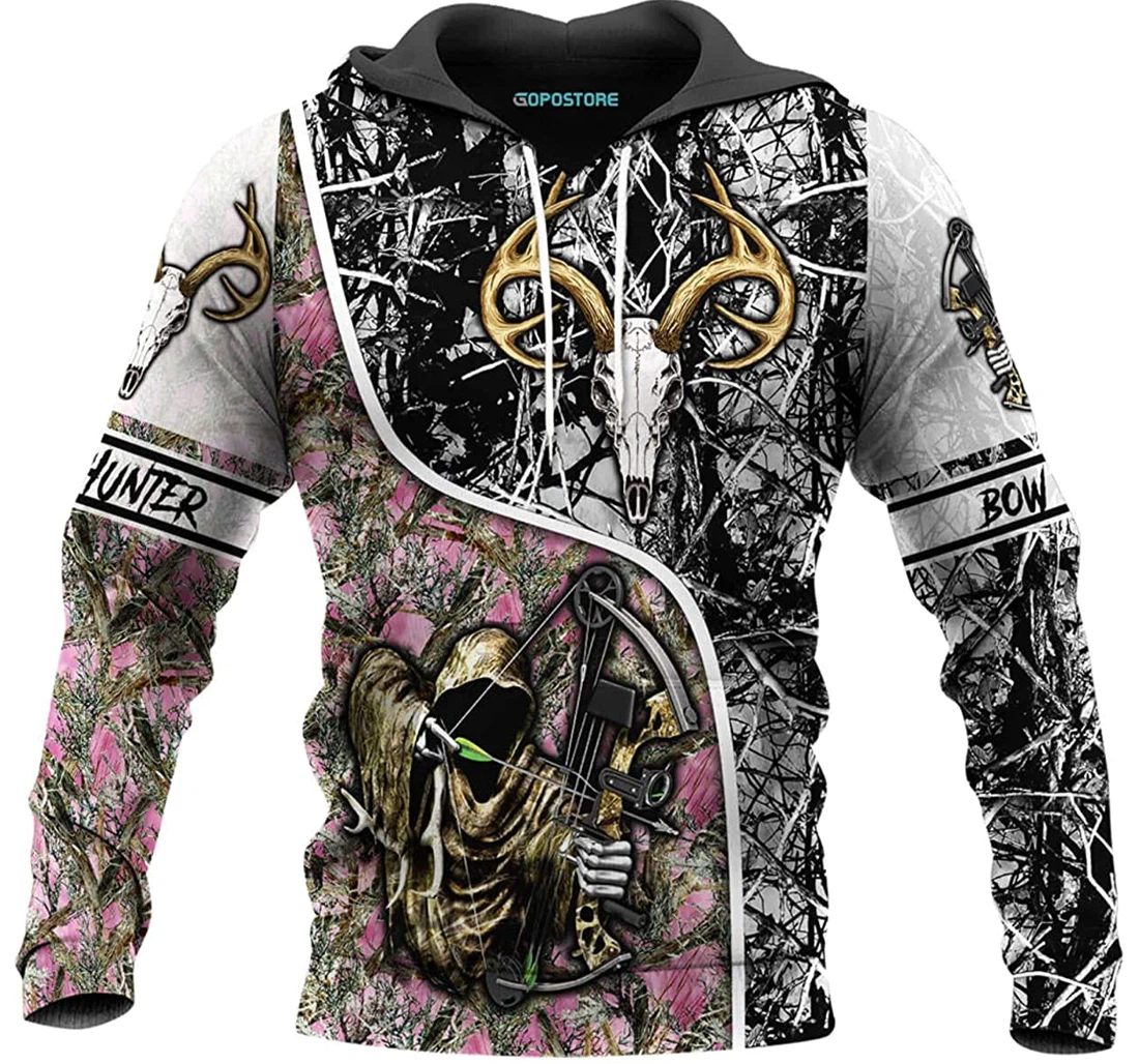 Bow Hunter Shirts Fleece Short - 3D Printed Pullover Hoodie