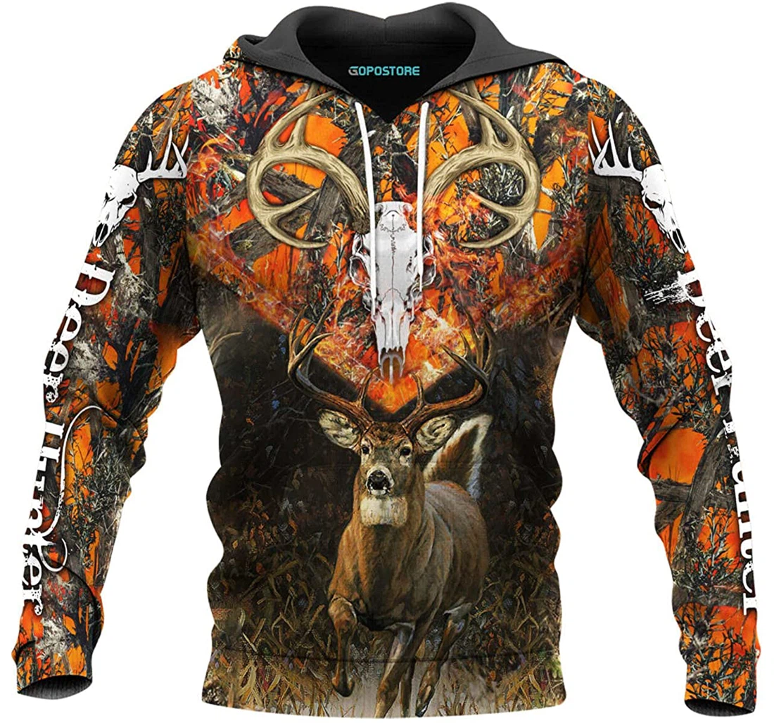 Beautiful Deer Hunting Shirts Fleece Short - 3D Printed Pullover Hoodie