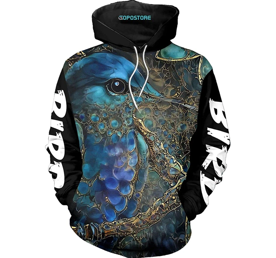 Bird Art Shirts Fleece Short - 3D Printed Pullover Hoodie