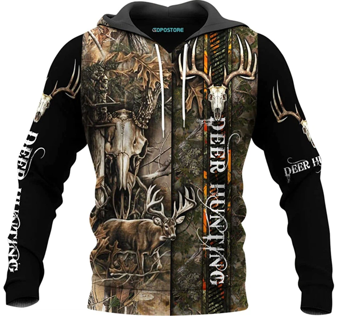 Love Deer Hunting Shirts Fleece Short - 3D Printed Pullover Hoodie