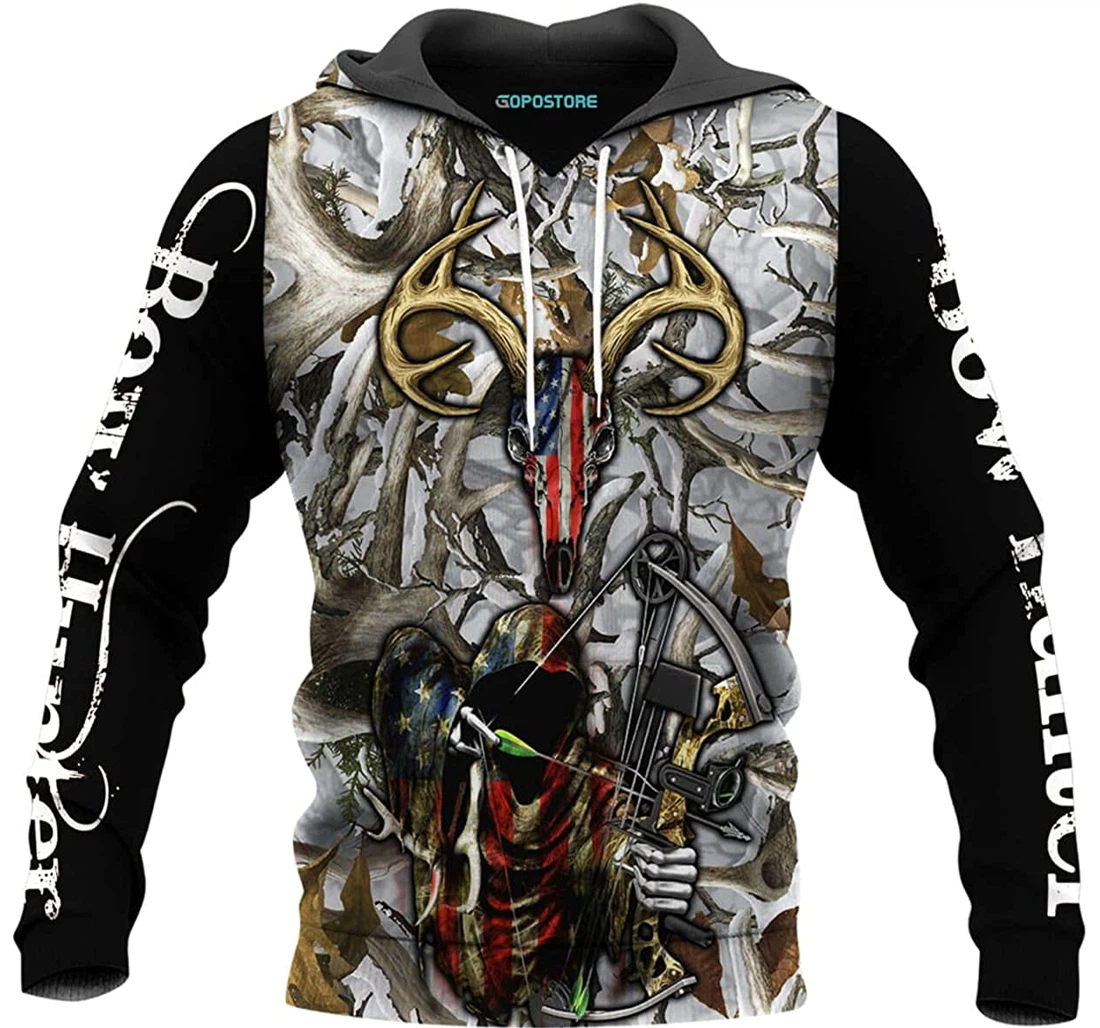 Bow Hunting Shirts Fleece Short - 3D Printed Pullover Hoodie