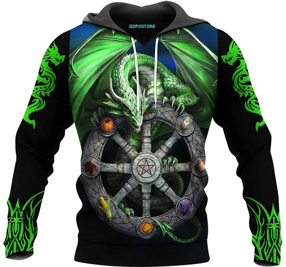 Green Tattoo Shirts Fleece Short - 3D Printed Pullover Hoodie