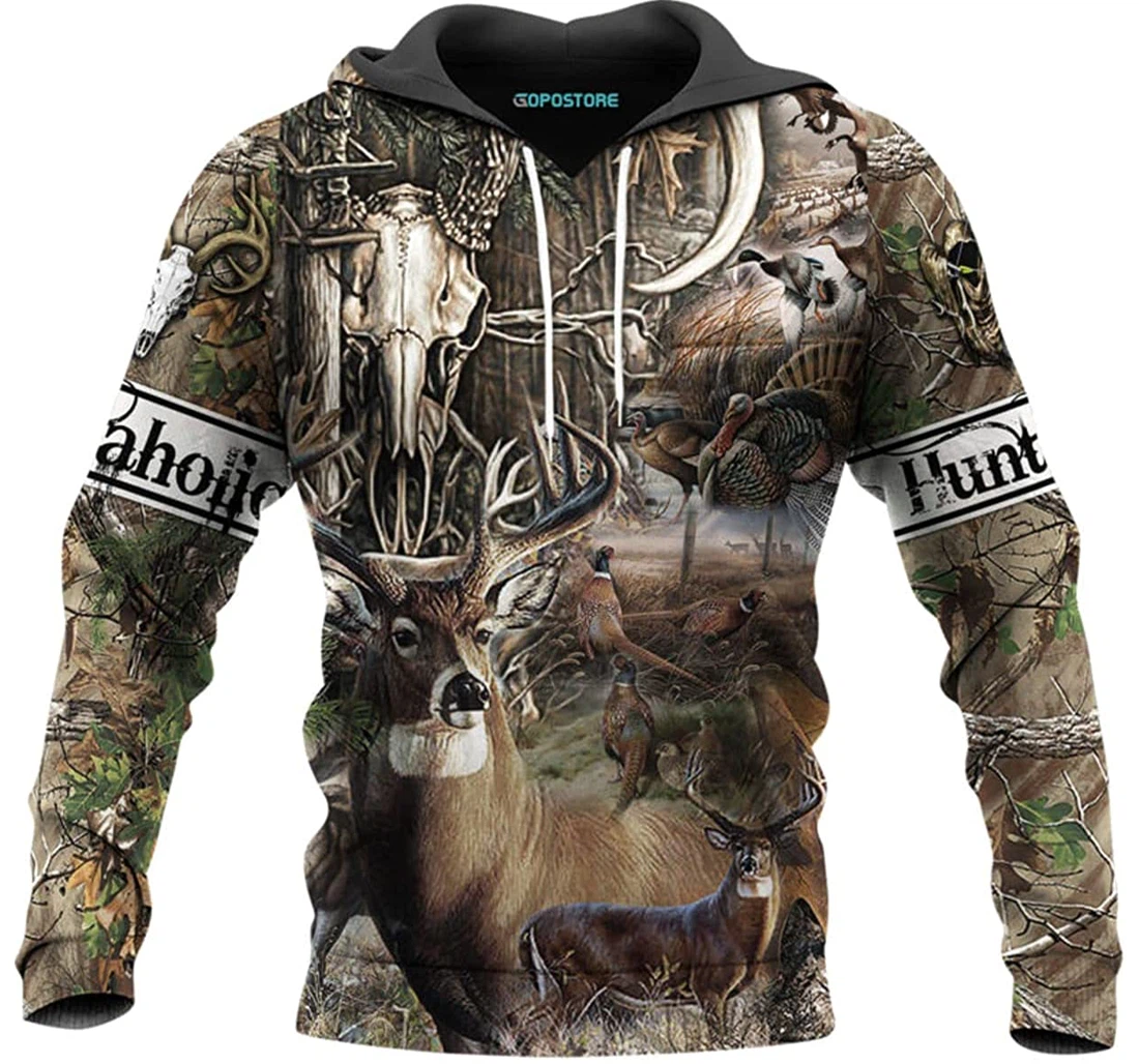 Hunting Shirts Fleece Short - 3D Printed Pullover Hoodie