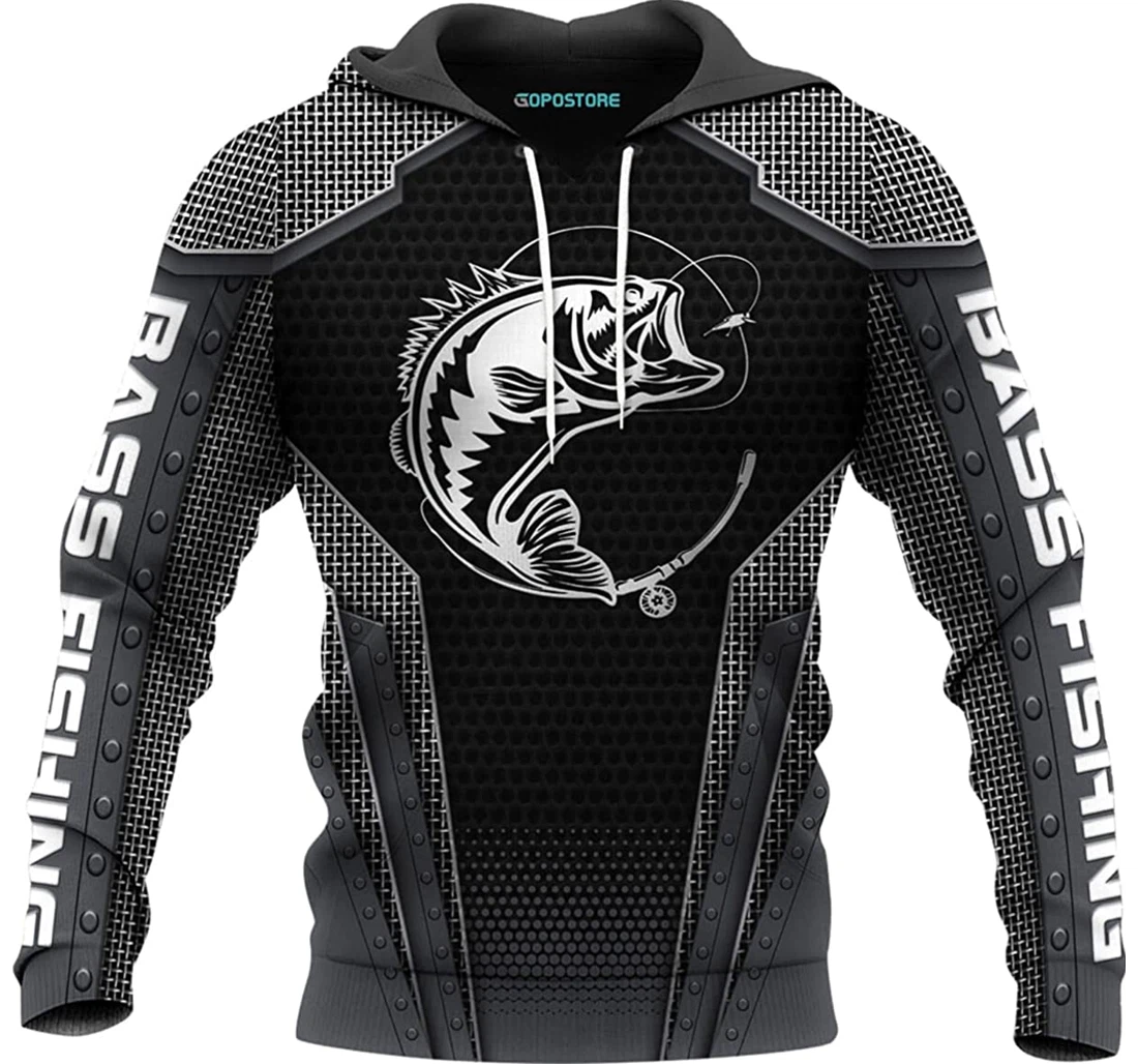 Metal Bass Fishing Shirts Fleece Short - 3D Printed Pullover Hoodie