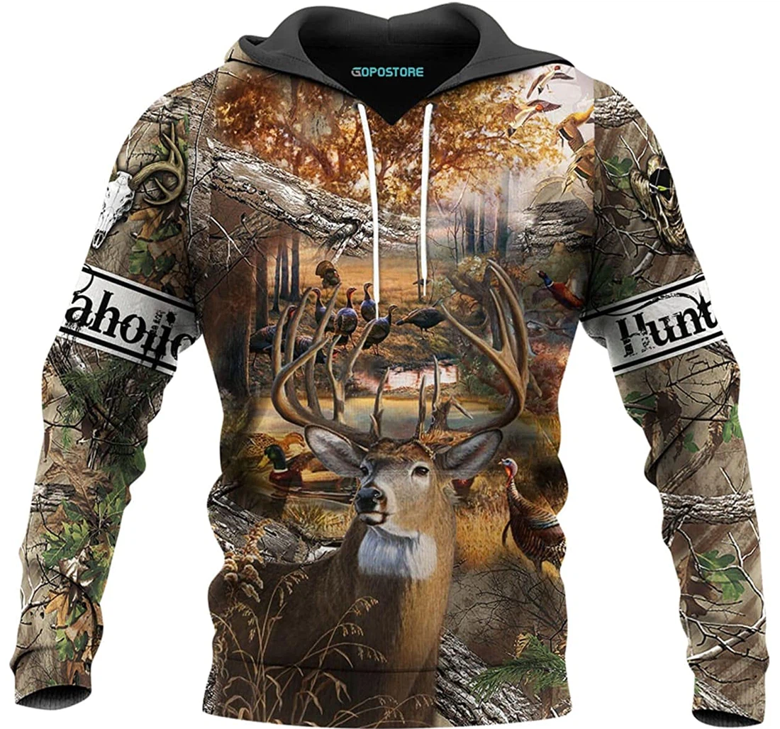 Hunting Shirts Fleece Short - 3D Printed Pullover Hoodie