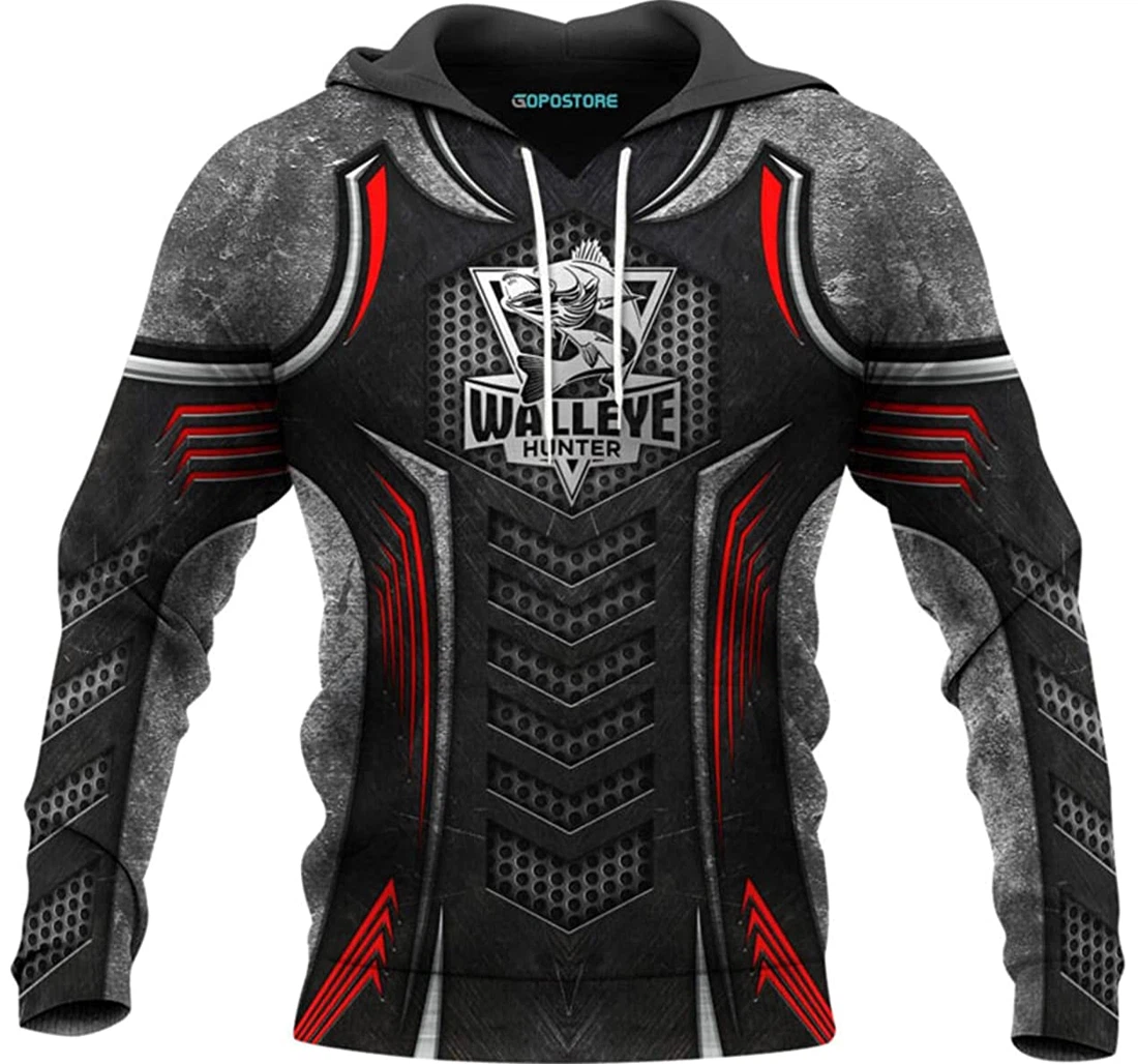 Metal Fishing Shirts Fleece Short - 3D Printed Pullover Hoodie