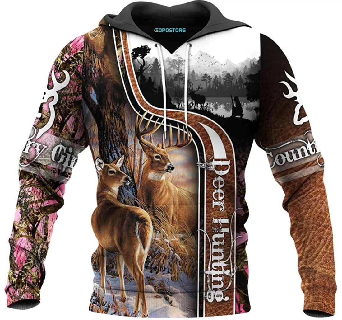 Hunting Shirts Fleece Short - 3D Printed Pullover Hoodie