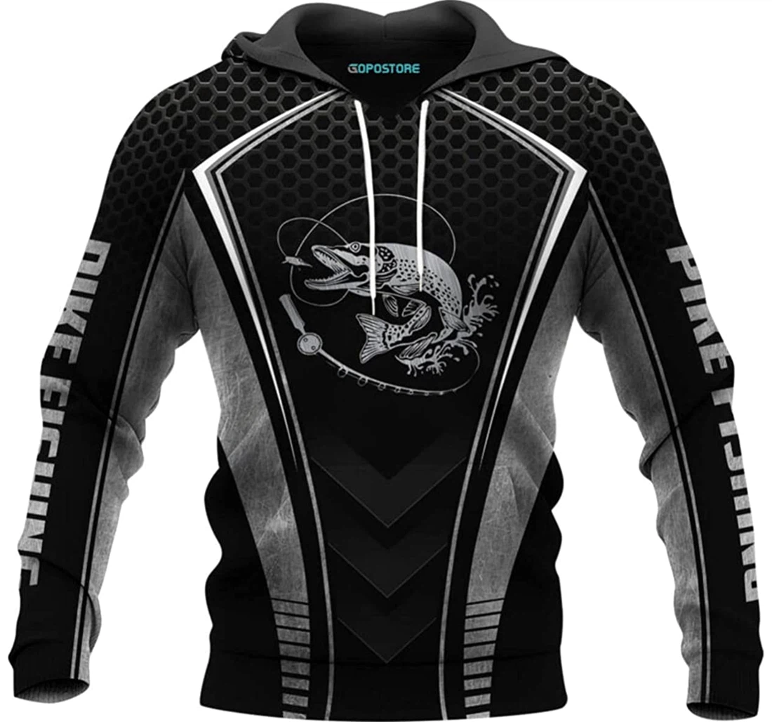 Metal Fishing Shirts Fleece Short - 3D Printed Pullover Hoodie