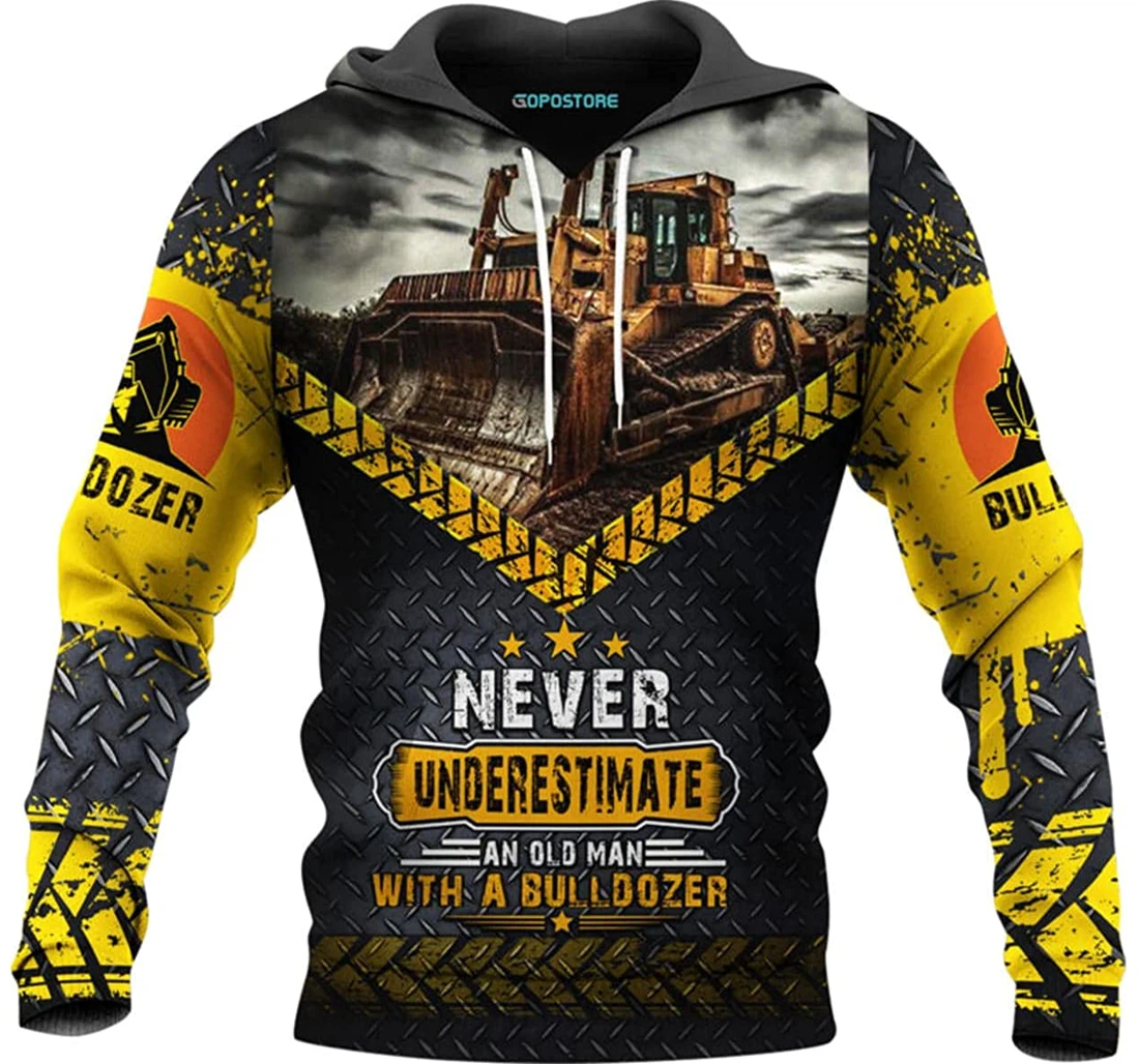 Heavy Equipment Shirts Fleece Short - 3D Printed Pullover Hoodie